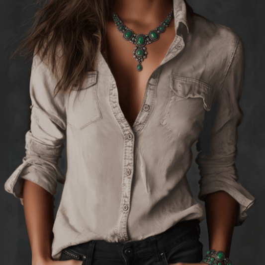 Vintage Denim Button Up Shirt