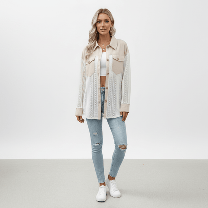 Textured Denim Lace Jacket