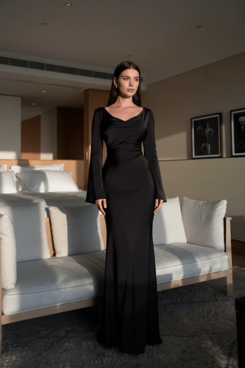 Cowl Neck Maxi Dress