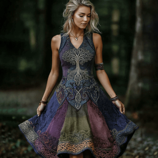 Celtic Cotton Midi Dress
