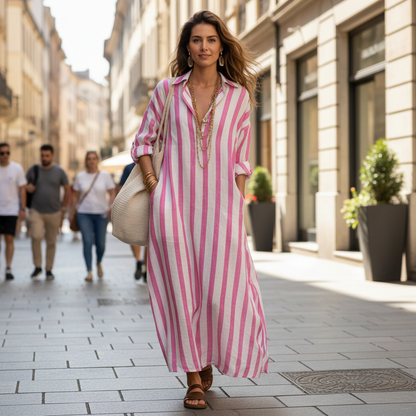 Gestreiftes Maxikleid