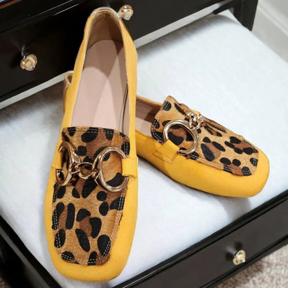 Bold Animal Accent Statement Loafers