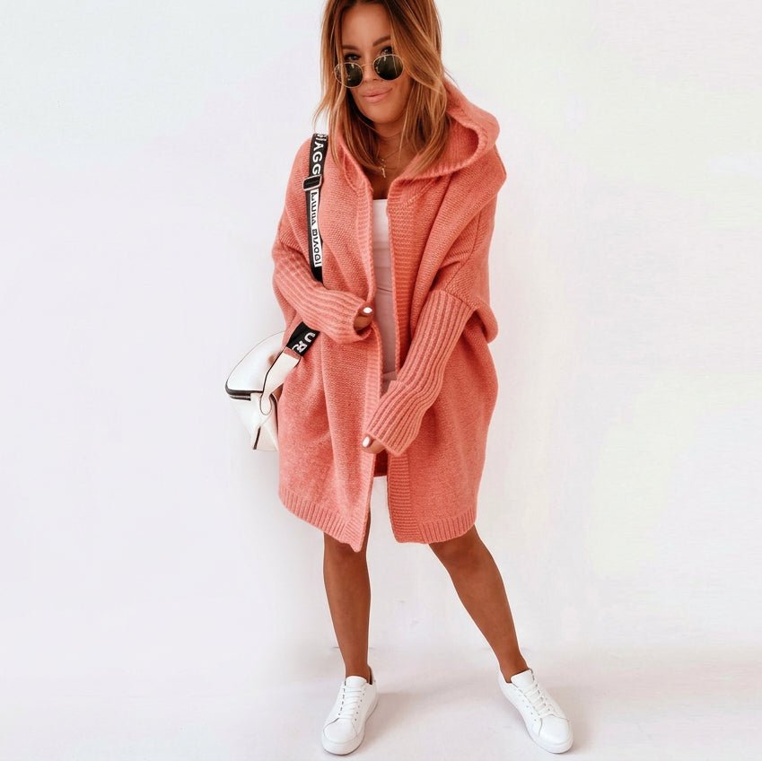 Maren | Cárdigan de punto extragrande con capucha para mujer