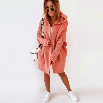 Maren | Cárdigan de punto extragrande con capucha para mujer