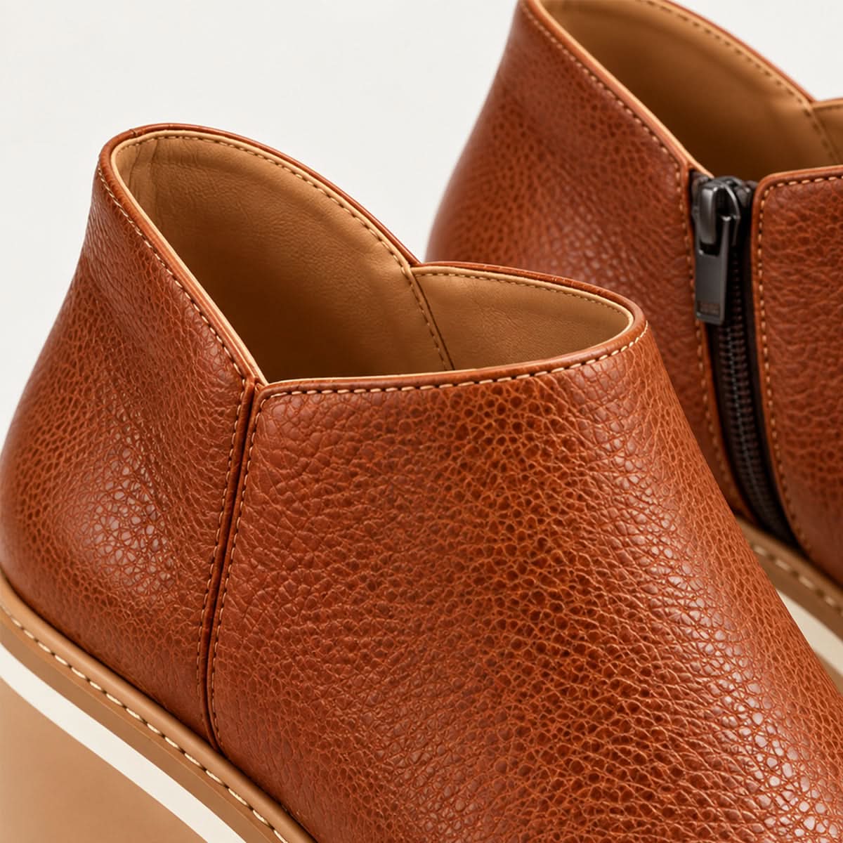 Platform Side-Zip Ankle Boots