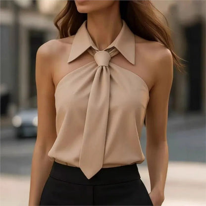 Chic Modern Halter Blouse
