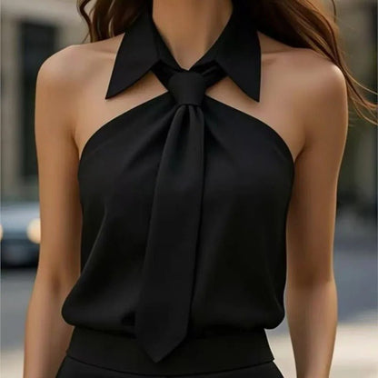 Chic Modern Halter Blouse
