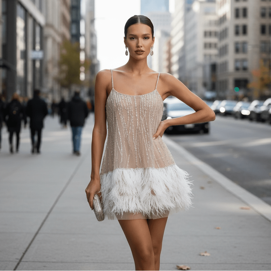 Schulterfreies Mini-Party-Kleid