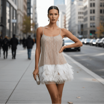 Schulterfreies Mini-Party-Kleid