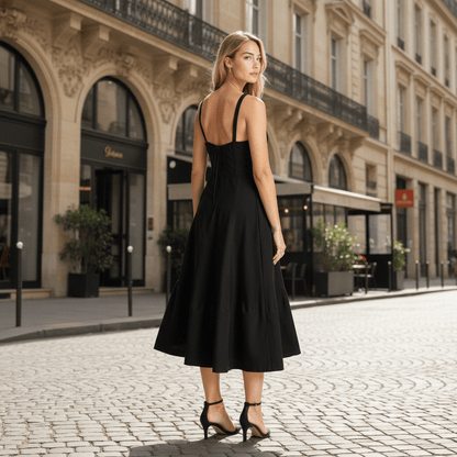 Elegant Waist Midi Dress