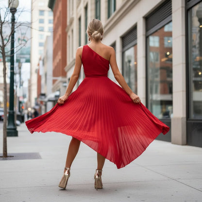 One Shoulder Maxi Dress