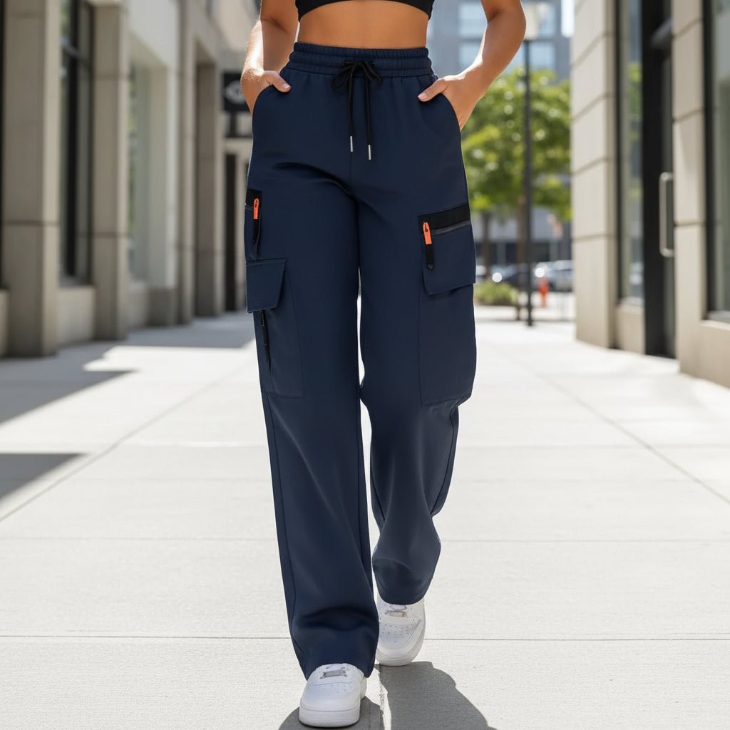 Relaxed Cargo Pants with High Waist