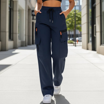 Relaxed Cargo Pants with High Waist
