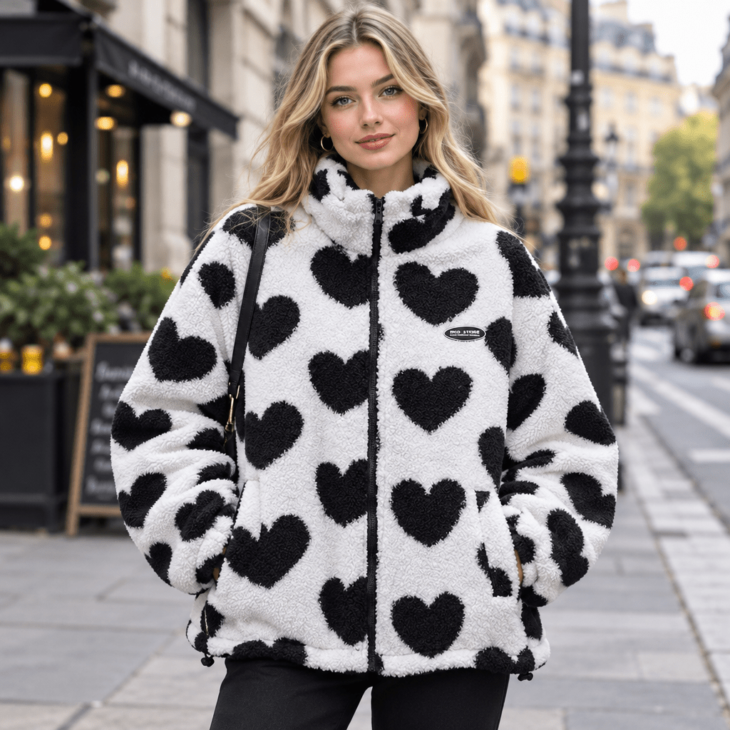 Zweiseitige Herzjacke