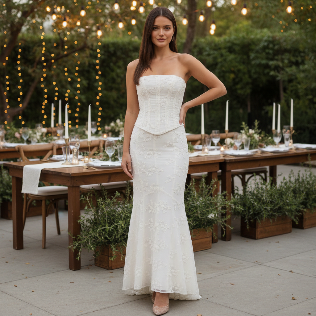 Strapless Mermaid Maxi Dress