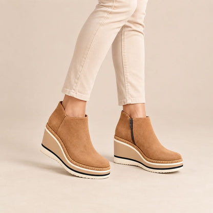 Platform Side-Zip Ankle Boots