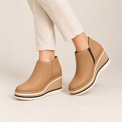 Platform Side-Zip Ankle Boots