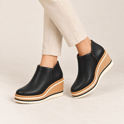 Platform Side-Zip Ankle Boots