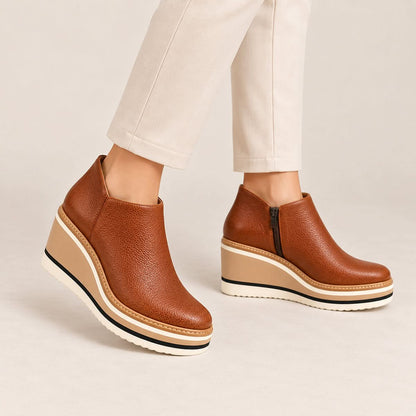Platform Side-Zip Ankle Boots
