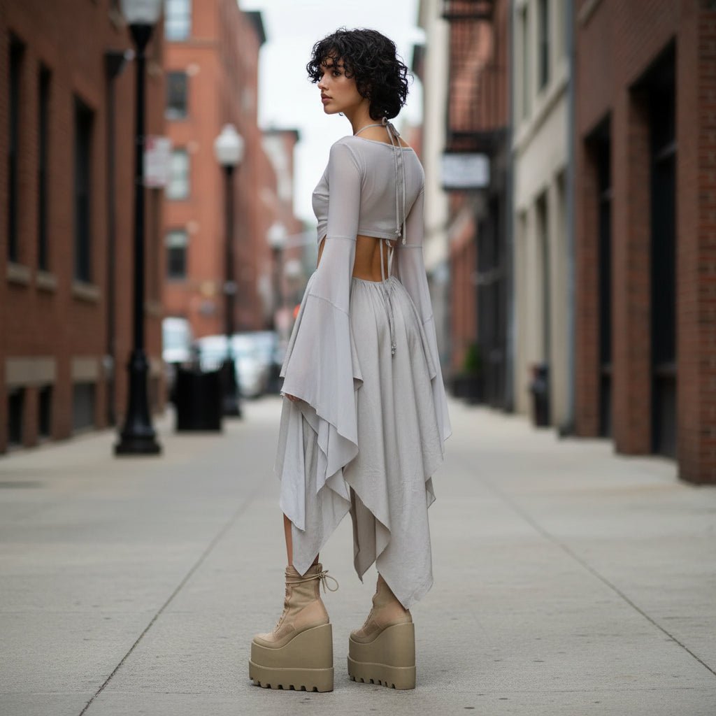 Asymmetrical Wrap Dress