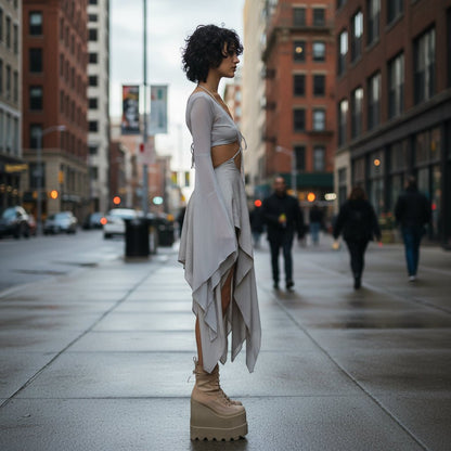 Asymmetrical Wrap Dress