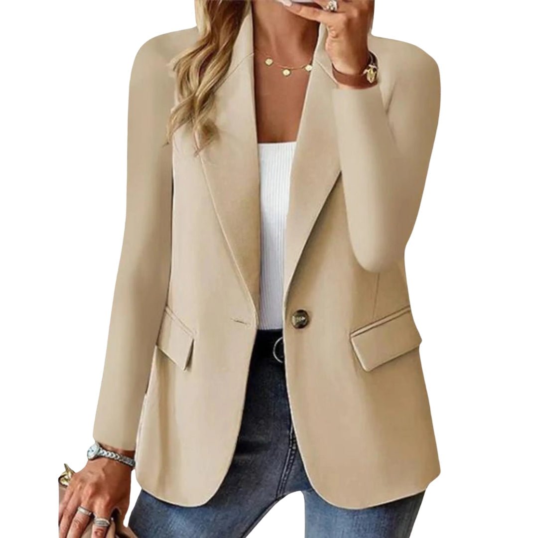 Long Sleeve Single Button Blazer