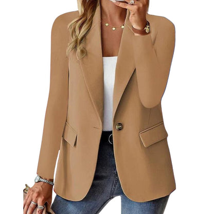 Long Sleeve Single Button Blazer