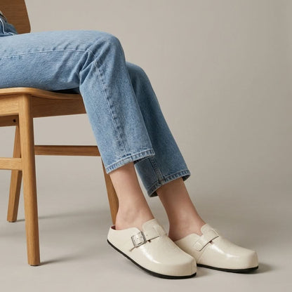 Buckle Platform Mules
