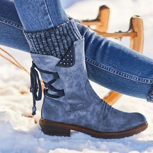 Winterstiefel für Damen mit Reißverschluss