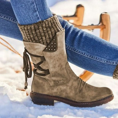 Winterstiefel für Damen mit Reißverschluss