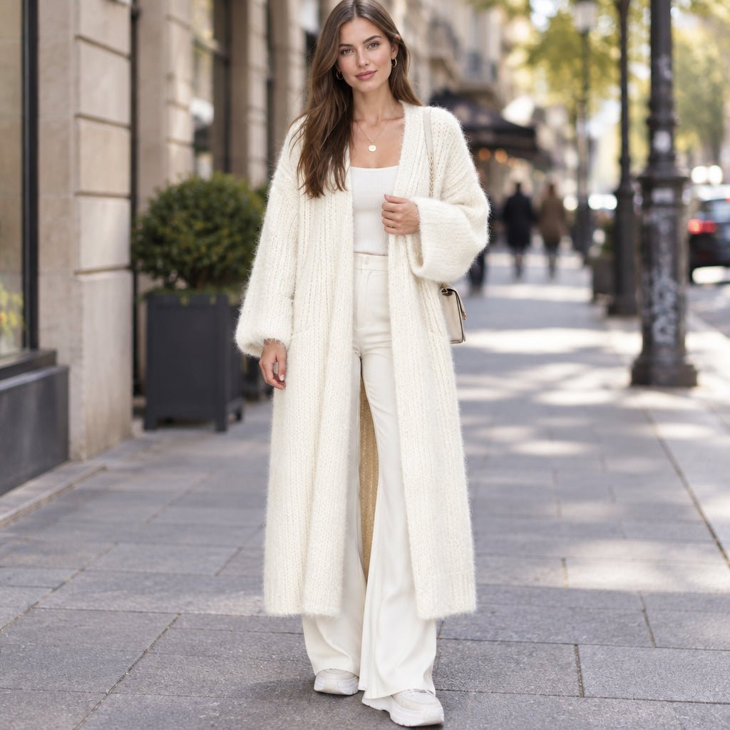 Long Open Cardigan for Layering
