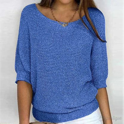 Versatile Half Sleeve Sweater for Everyday Elegance
