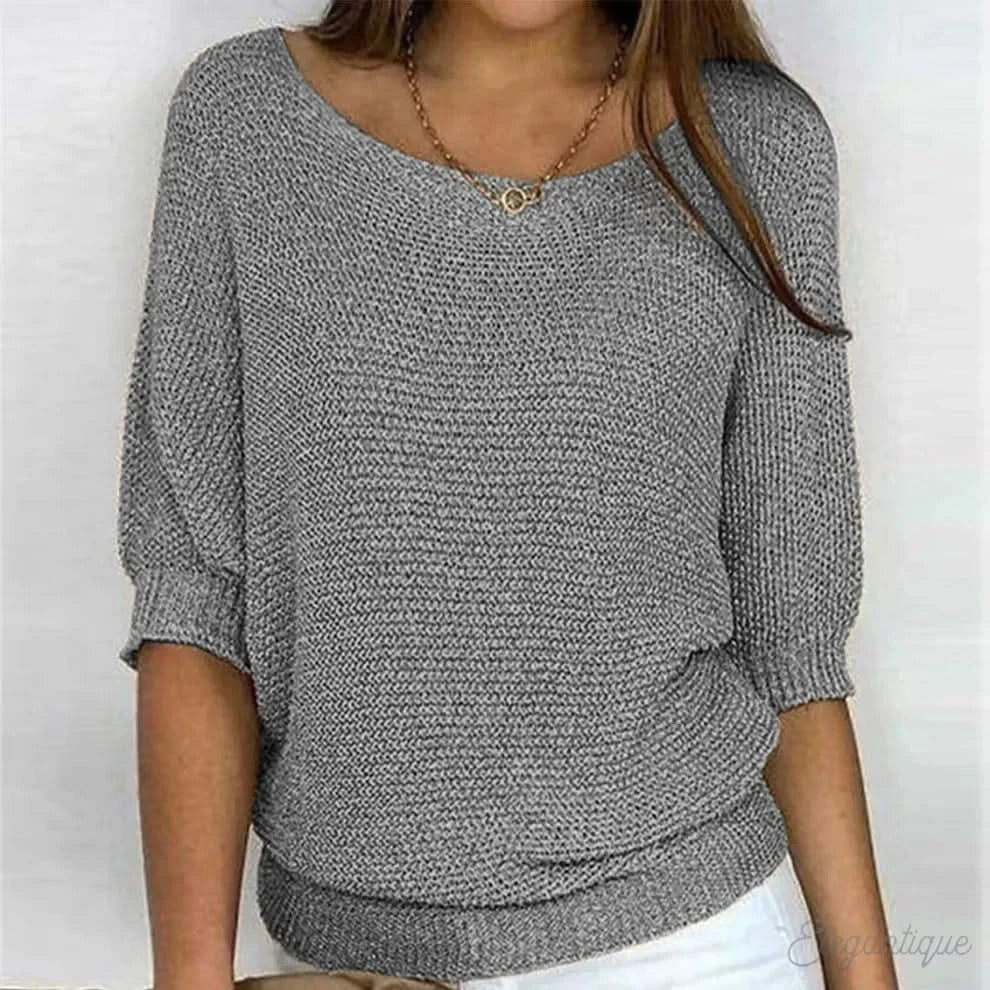Versatile Half Sleeve Sweater for Everyday Elegance