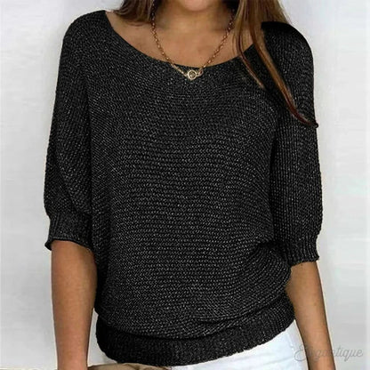 Versatile Half Sleeve Sweater for Everyday Elegance