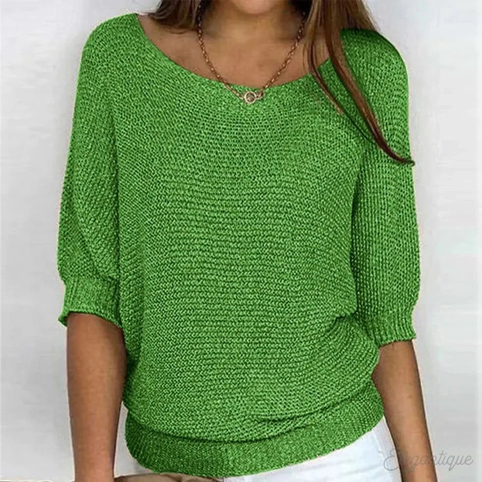 Versatile Half Sleeve Sweater for Everyday Elegance