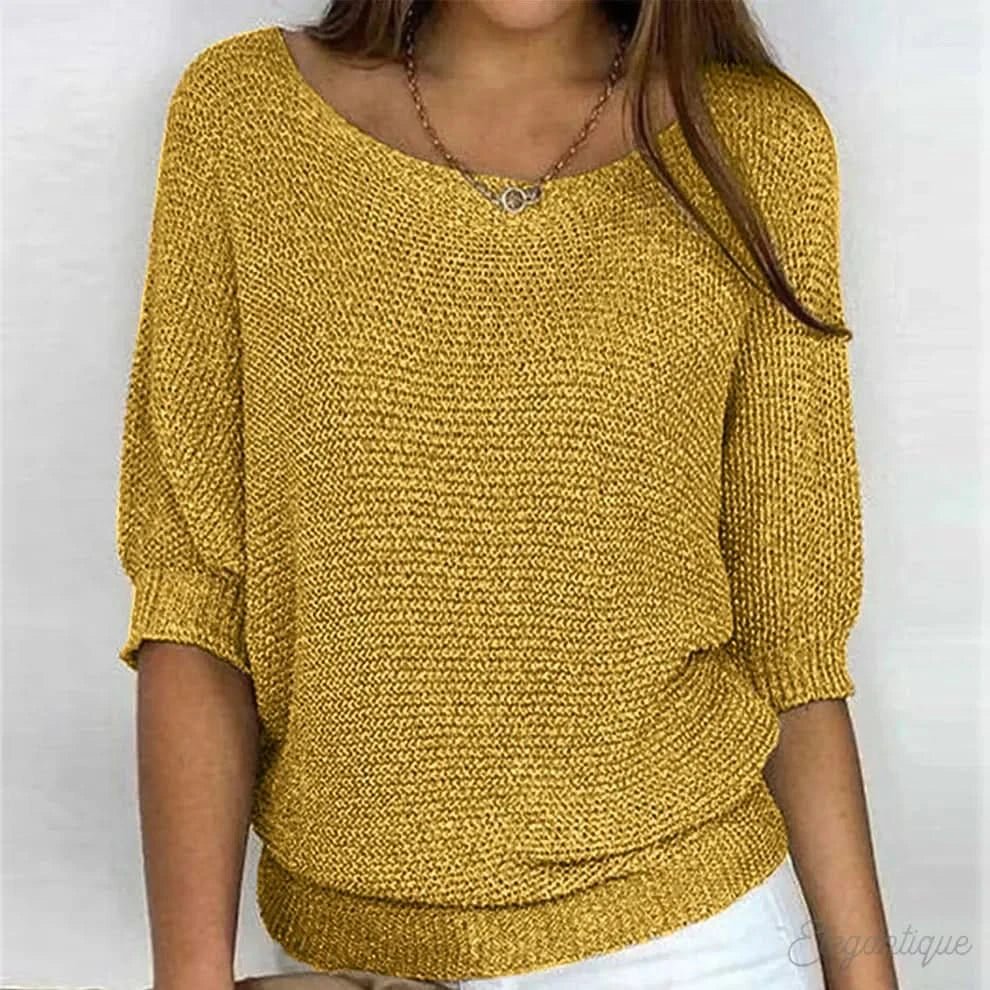 Versatile Half Sleeve Sweater for Everyday Elegance