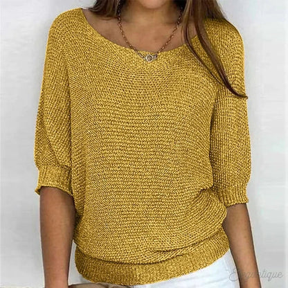 Versatile Half Sleeve Sweater for Everyday Elegance