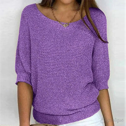 Versatile Half Sleeve Sweater for Everyday Elegance