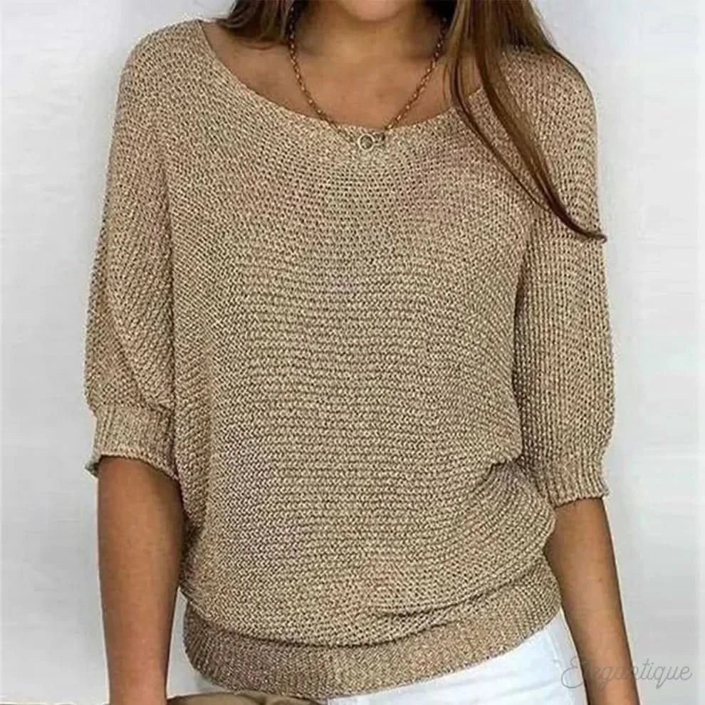 Versatile Half Sleeve Sweater for Everyday Elegance