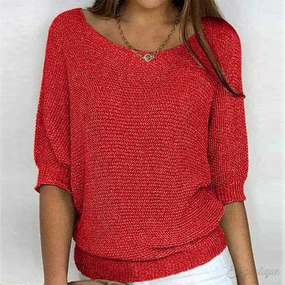 Versatile Half Sleeve Sweater for Everyday Elegance