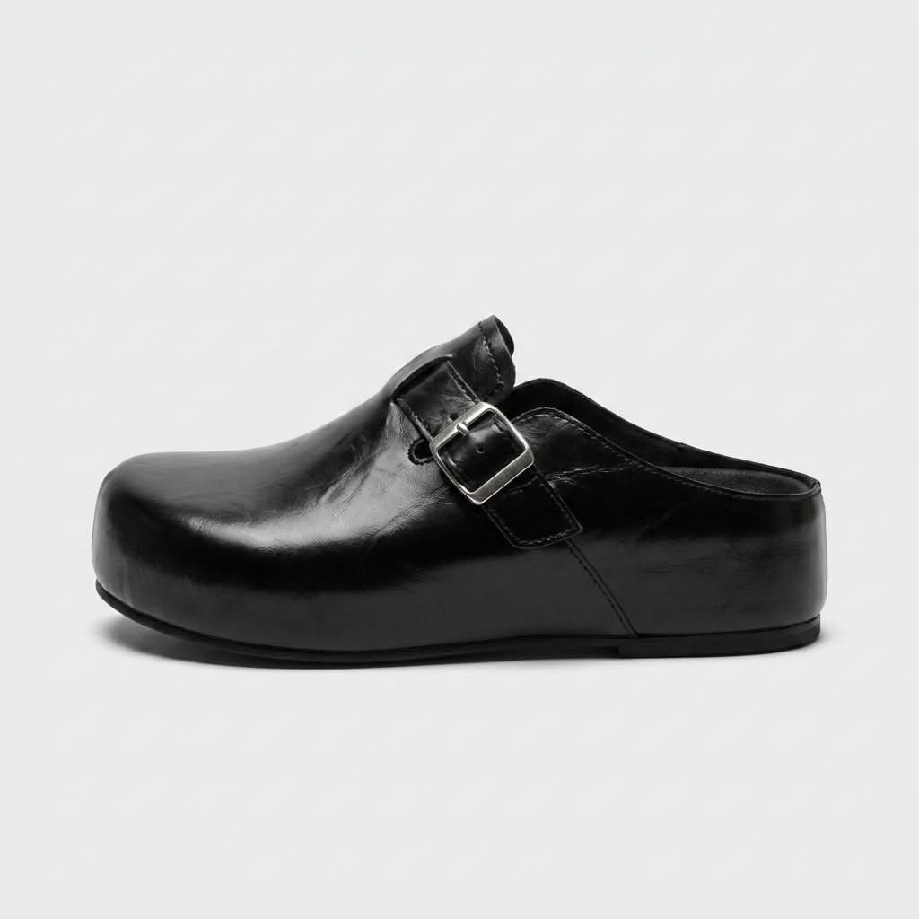 Buckle Platform Mules