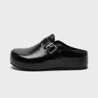 Buckle Platform Mules