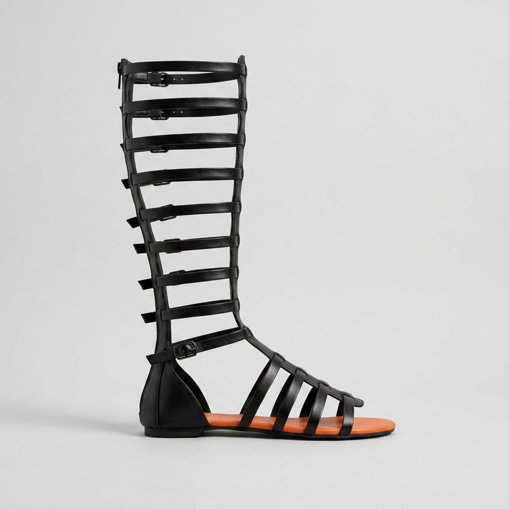 Knöchelhohe Gladiatorensandalen