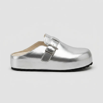 Buckle Platform Mules