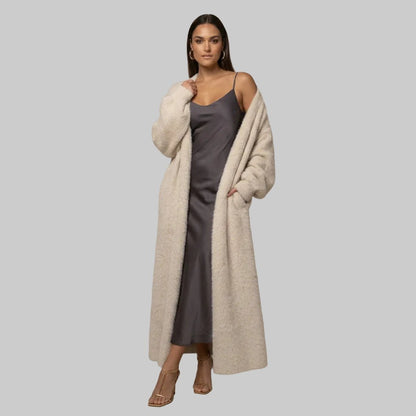 Lyra | Women's Winter Faux Fur Maxi Cardigan