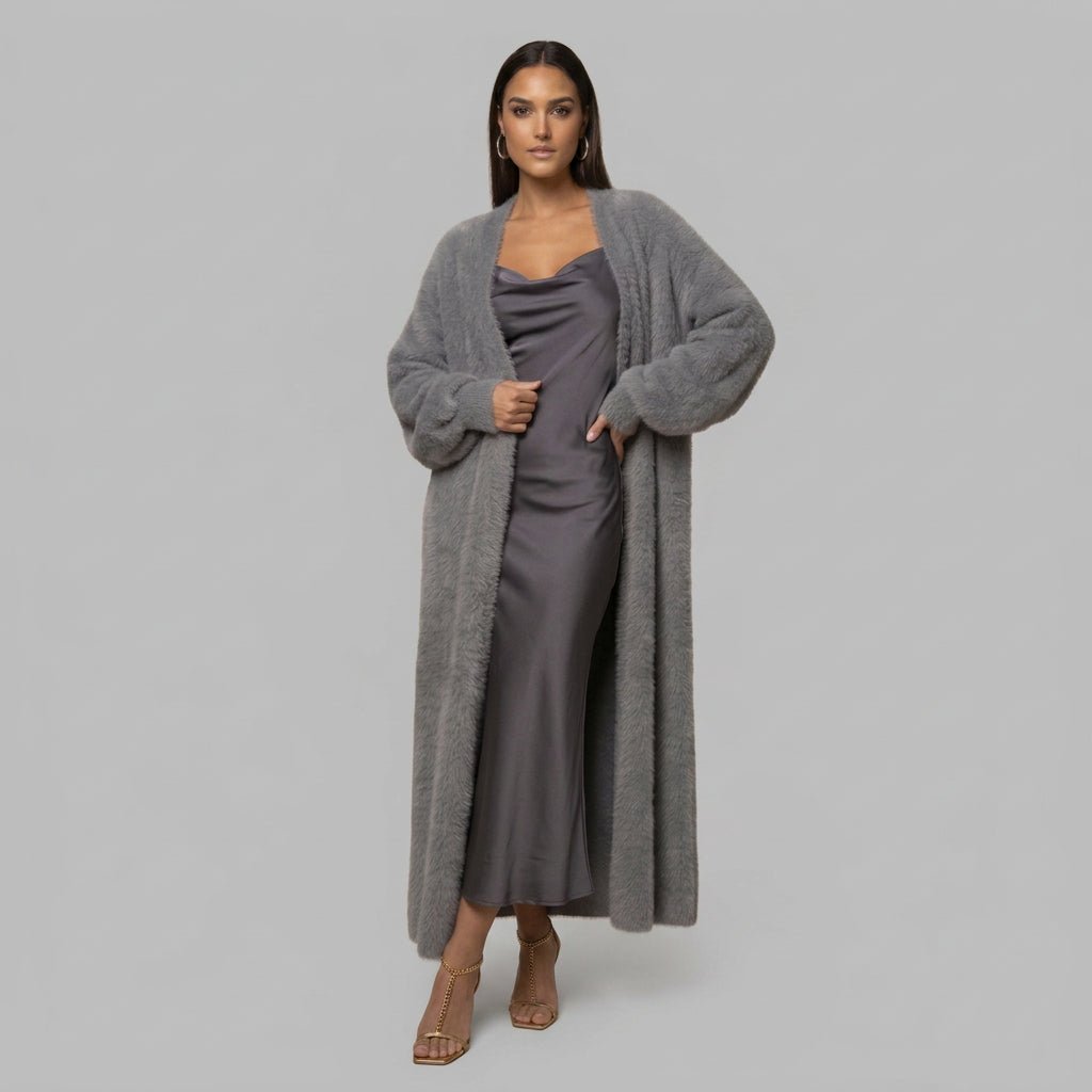 Lyra | Women's Winter Faux Fur Maxi Cardigan