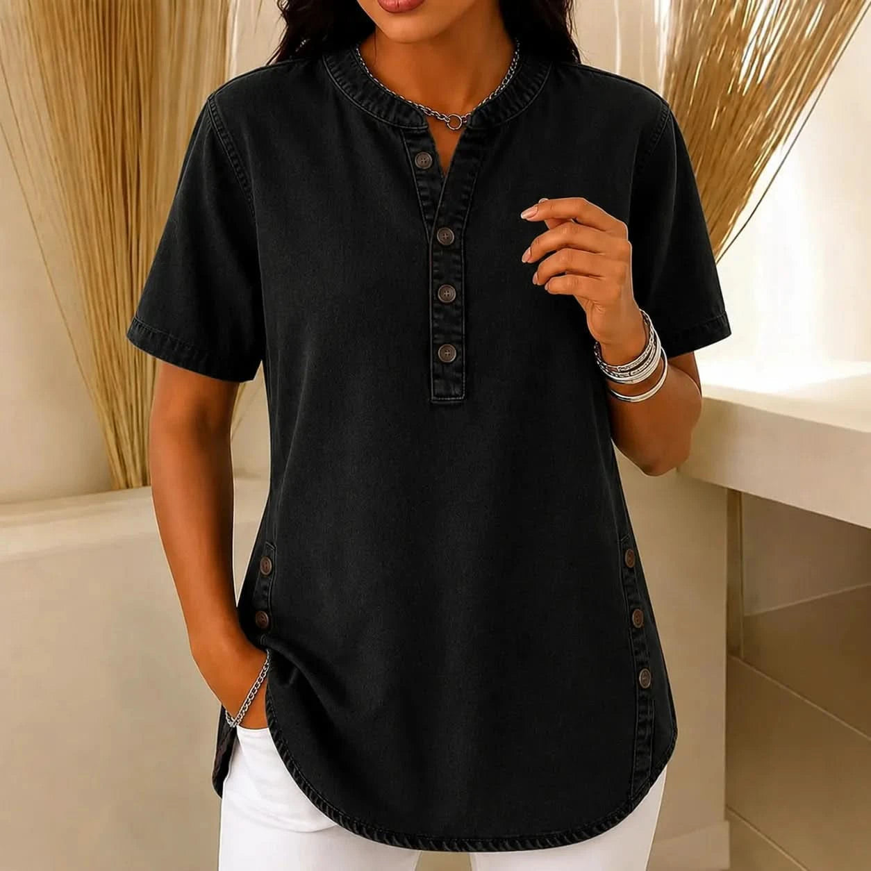 Relaxed Fit Tunic Top