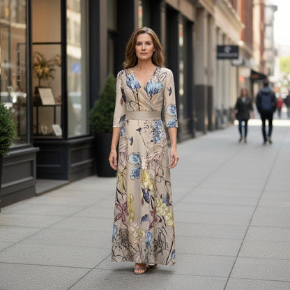 Floral Maxi Wrap Dress