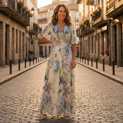 Floral Maxi Wrap Dress