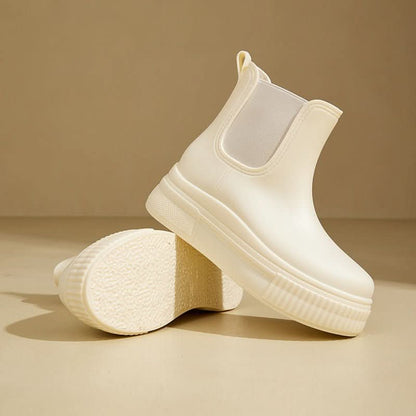 Weather-Ready Chelsea Platform Ankle Boots
